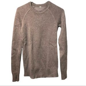 LULULEMON Still Lotus Reversible Sweater Womens Size XS Heathered Mulberry Lilac